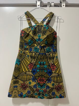 Vestido corto estampado Zara
