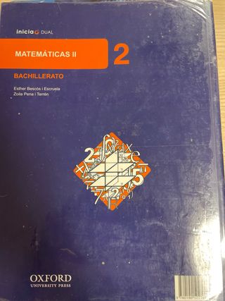 Inicia Matemáticas 2.º Bachillerato. Libro del ...