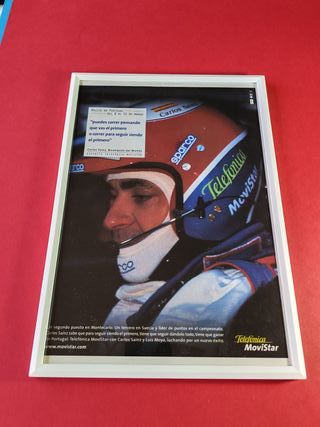 Carlos Sainz Telefónica cuadro cartel publicidad