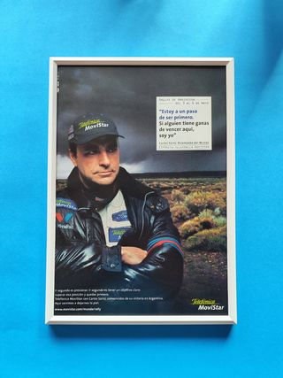 Carlos Sainz Telefónica cuadro cartel publicidad