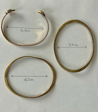 Lotto di 3 Braccialetti in Ottone