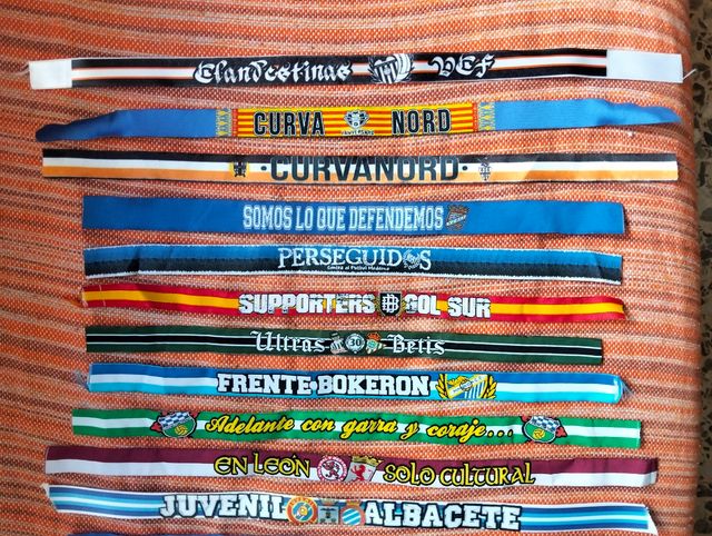 Pulseras tela de grupos ultras España