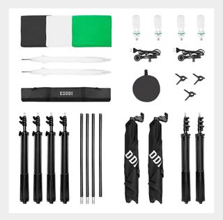 Kit Estúdio Fotográfico Completo Iluminação Fundos