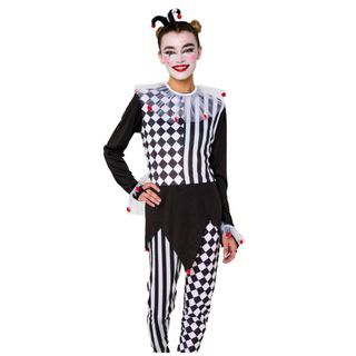 Disfraz Arlequín Payaso Mujer Adulto Talla S/M