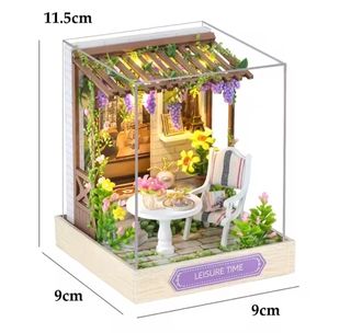 Mini Casa de Muñecas Madera Hecha a Mano