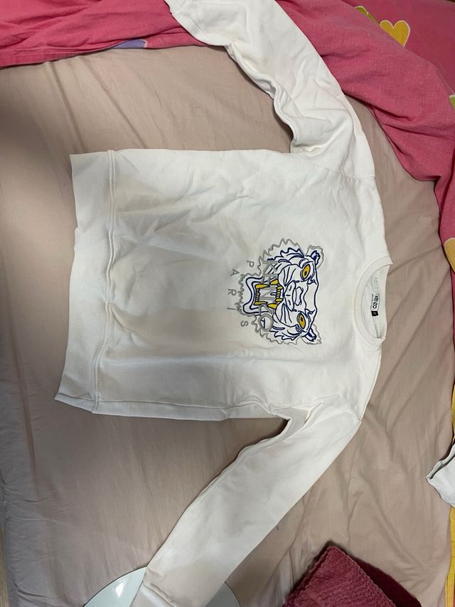 Sudadera Kenzo Tiger Crewneck Blanca Talla M