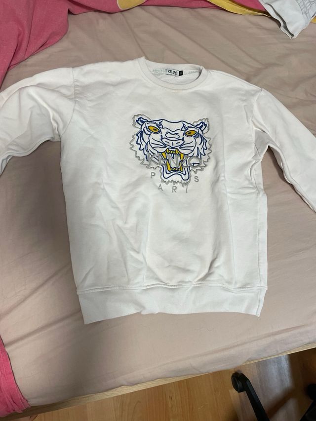 Sudadera Kenzo Tiger Crewneck Blanca Talla M