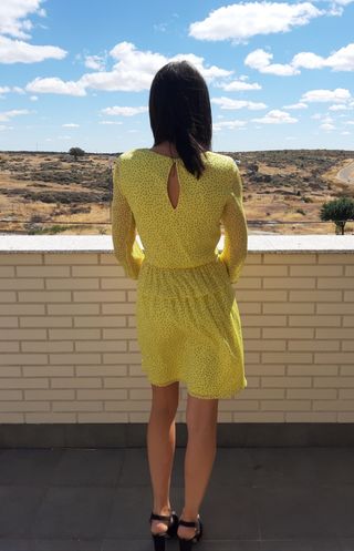 Vestido Zara Amarillo con Lunares