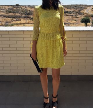 Vestido Zara Amarillo con Lunares