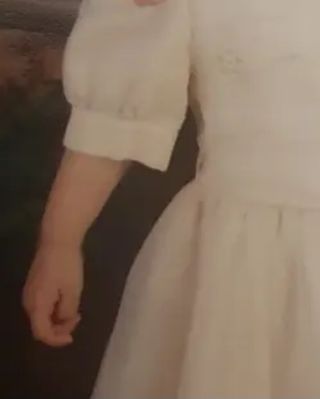 Vestido de ceremonia beige