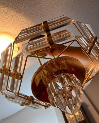 Lámpara de cristal y acrílico 