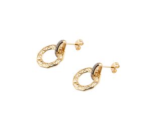 pendientes oro 18k con piedra con circonita