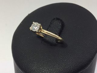 anillo oro 14k con diamante