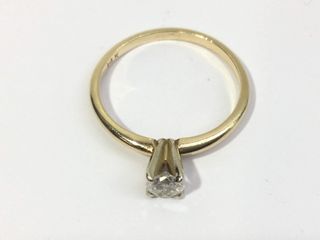 anillo oro 14k con diamante