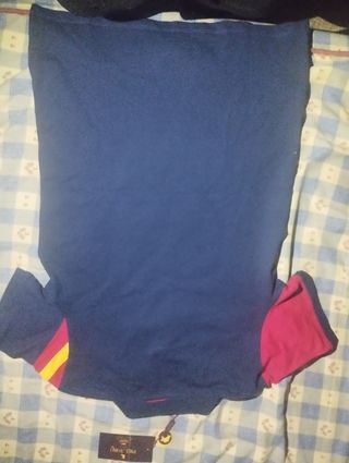 Polo Piel de Toro Mujer Azul y Rojo