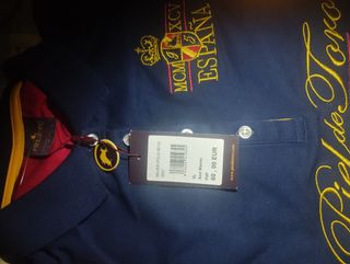 Polo Piel de Toro Mujer Azul y Rojo