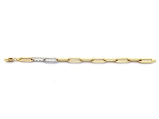pulsera oro 18k con piedra con circonita