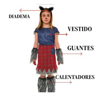 Disfraz Lobo Mujer Traje para Adulto Talla S/M