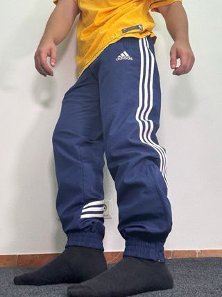 Pantalón Chándal Adidas Vintage Bordado Azul