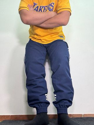 Pantalón Chándal Adidas Vintage Bordado Azul