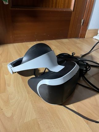 Gafas PlayStation VR con procesador y cables