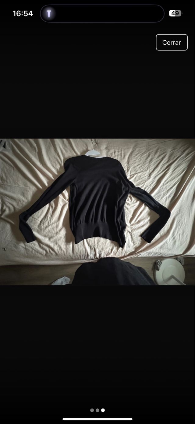 Chaquetilla negra de manga larga