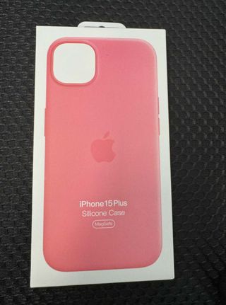 Funda Silicona iPhone 15 Plus MagSafe Rosa
