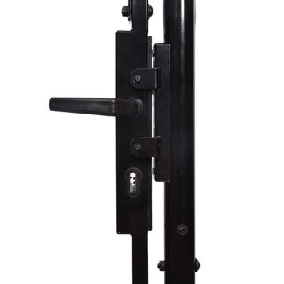 vidaXL Puerta doble para valla con puntas de lanza