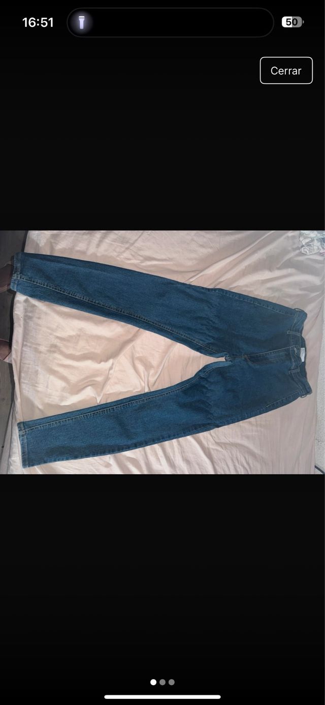 Pantalones vaqueros azules elásticos