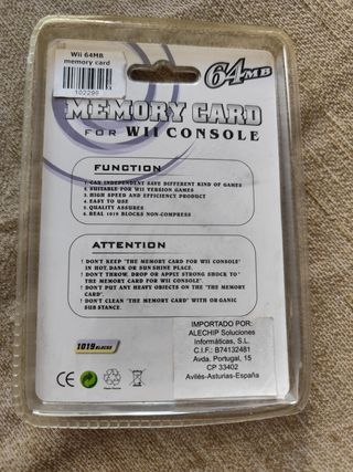 Tarjeta Memoria Wii 64MB