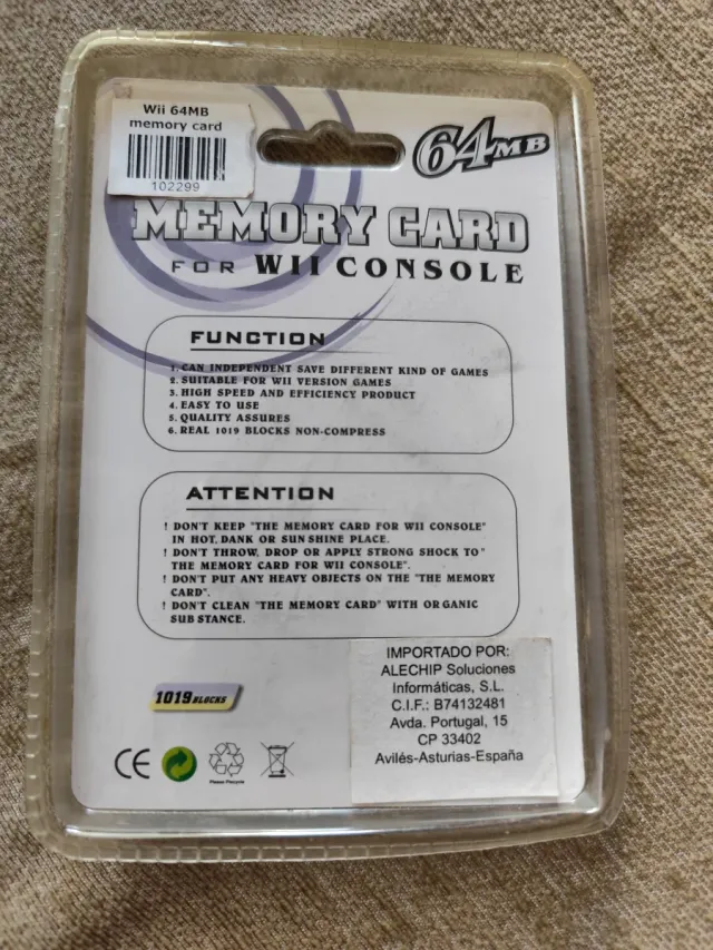 3 x scheda di memoria Wii da 64 MB