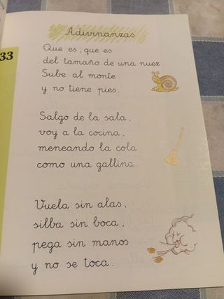 Cartilla de lectura infantil
