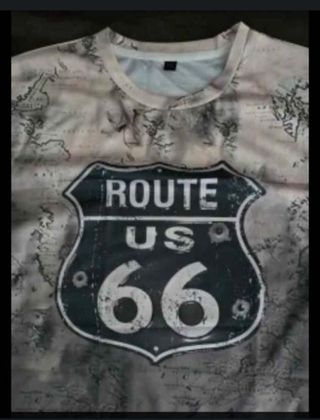 Camiseta Route 66 Mapa