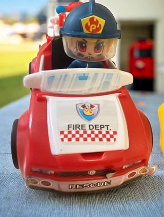 Bombero Pinypon Coche Rojo