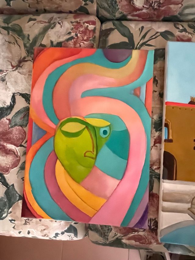 Quadro astratto multicolore