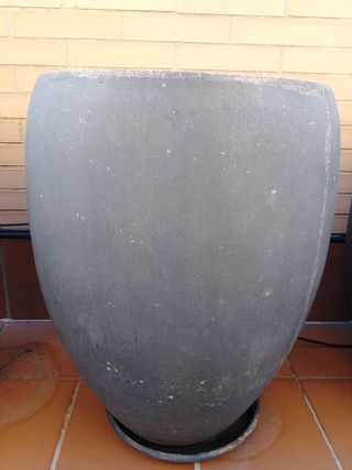 2 Maceteros Exterior Piedra Gris