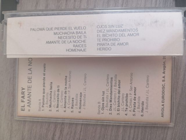 Cassette El Fary - Amante de la Noche
