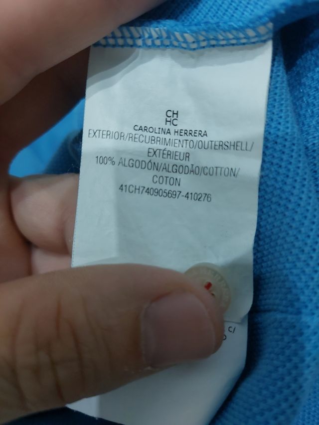 Polo Carolina Herrera Azul Talla M Calidad PREMIUM