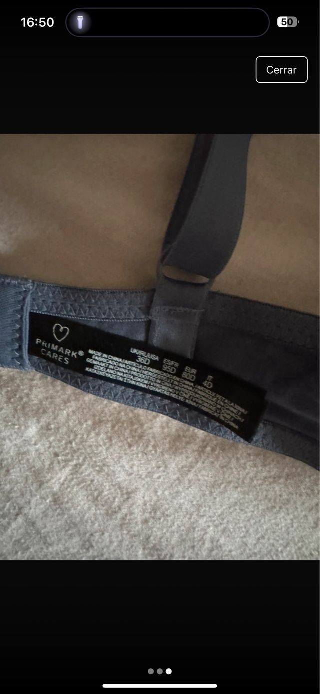 Sujetador gris oscuro