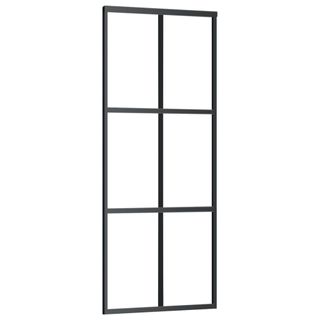 vidaXL Puerta corredera con herrajes ESG vidrio 