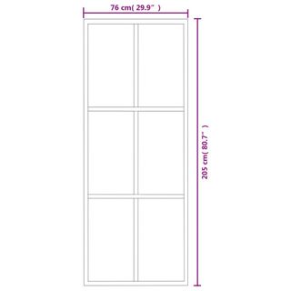vidaXL Puerta corredera con herrajes ESG vidrio 