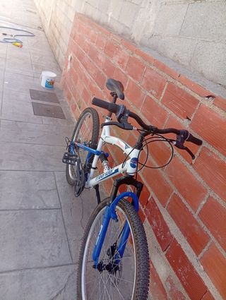 Bicicleta Freerider Blanca y Azul