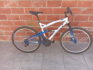Bicicleta Freerider Blanca y Azul