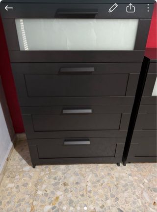 Cómoda Brimnes Ikea 4 cajones Negra