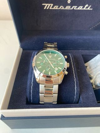 Reloj Maserati Verde y Plateado
