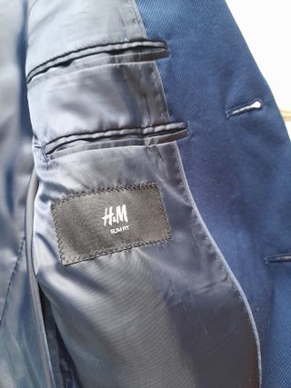 Traje H&M Azul Talla 46 Chico