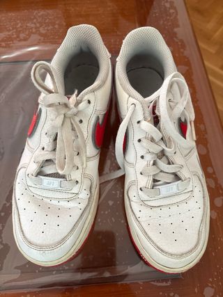 Zapatillas Nike Air Force 1 Blancas Rojas