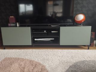 Mueble TV Ikea Besta Verde y negro