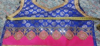 Traje completo Danza Bollywood Azul y Rosa