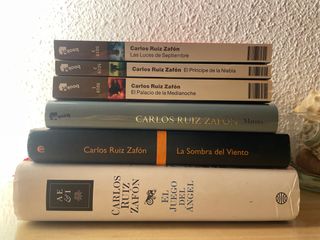 Colección de libros de Carlos Ruíz Zafón
